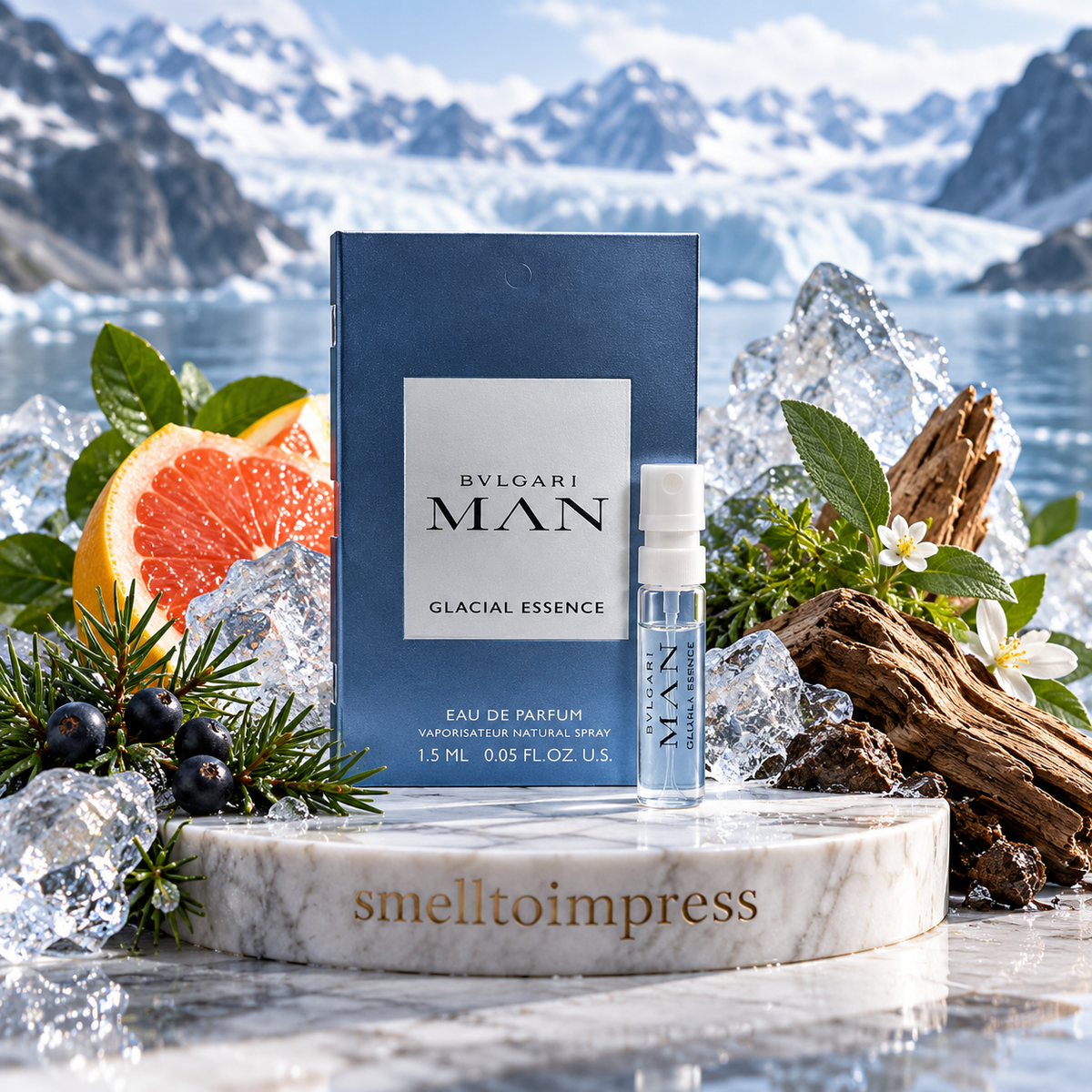 Bvlgari Man Glacial Essence 公式香水サンプル 1.5 mL の画像