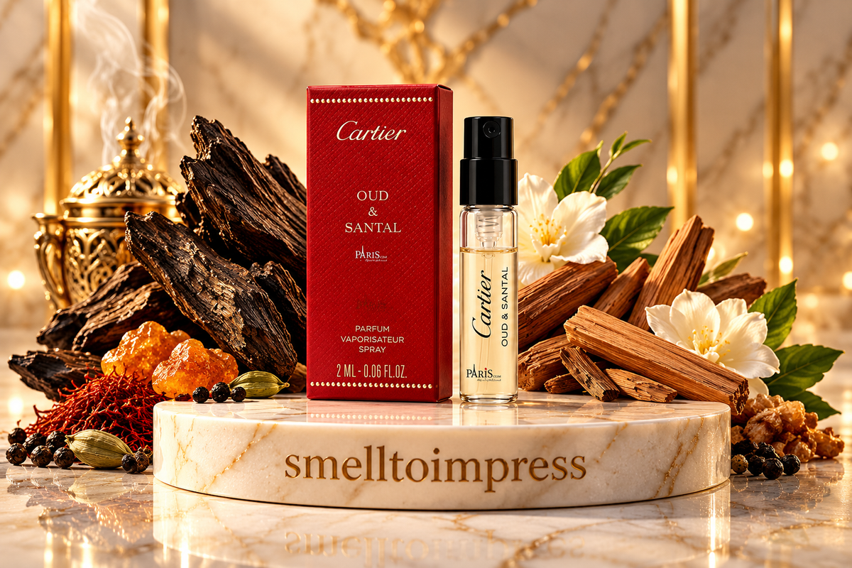 Cartier Les Heures Voyageuses Oud and Santal 1.5 mL 0.05 fl. oz. 公式香水サンプル 香水テスターの画像