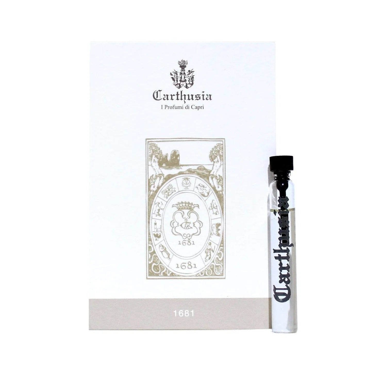 Carthusia 1681の公式香水サンプル、サイズ2ml、0.06オンス、Carthusia 1681の公式香水サンプル2ml