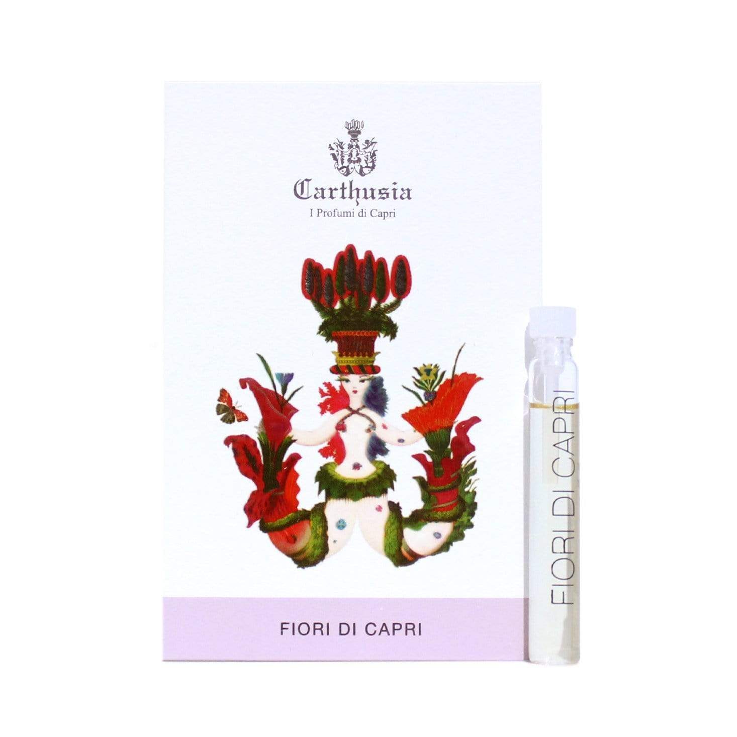 カルトゥージア フィオーリ ディ カプリの公式香水サンプル サイズ 2ml 0.06 オンス。