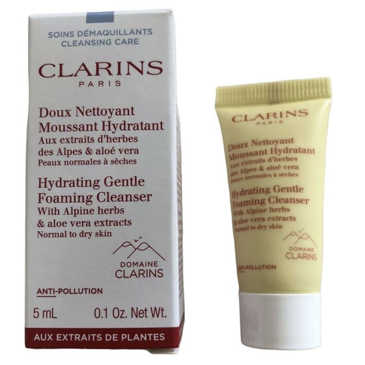 クラランス ハイドレーティング ジェントル フォーミング クレンザー ミニスキンケアサンプル 5ml 0.1オンス 普通肌～乾燥肌