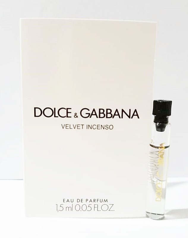 ドルチェ＆ガッバーナのベルベット インセンソ 1.5ml 0.05 fl.オンズヒバタロス パルファム ミンタ、ベルベット インセンソ バイ ドルチェ＆ガッバーナ 1.5ml 0.05 fl.オンズアモストラ オフィシャル デ 香水、ベルベット インセンソ バイ ドルチェ＆ガッバーナ 1.5ml 0.05 fl.オンズ 官方香水样品、Mostră 公式 de parfum Velvet Incenso By Dolce & Gabbana 1.5ml 0.05 fl.オンス、ベルベット インセン